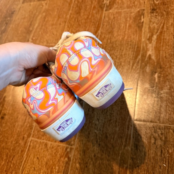 Vans 2 Pairs Bundle Lot Size 11 Platforms Purple Orange Classic - Picture 8 of 12